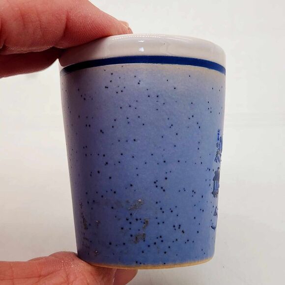 San Francisco Blue Ombre Ceramic Stoneware Shot Glass Collectible Souvenir - Picture 5 of 8